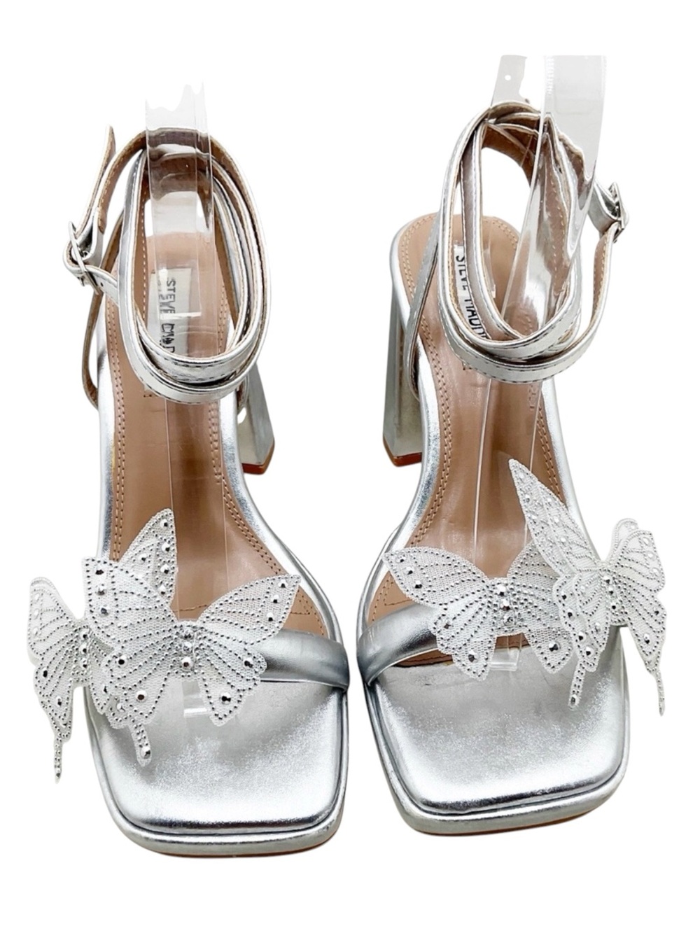{Steve Madden} Monarch Metallic Silver Heels